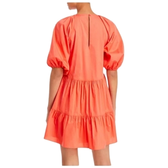 NWT Cinq a Sept Neon Coral Lynn Dress - Picture 2 of 7